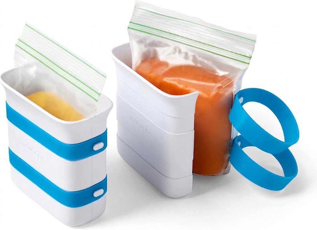 YouCopia FreezeUp Freezer Food Block Maker, 2 Cup, 2-Pack,
