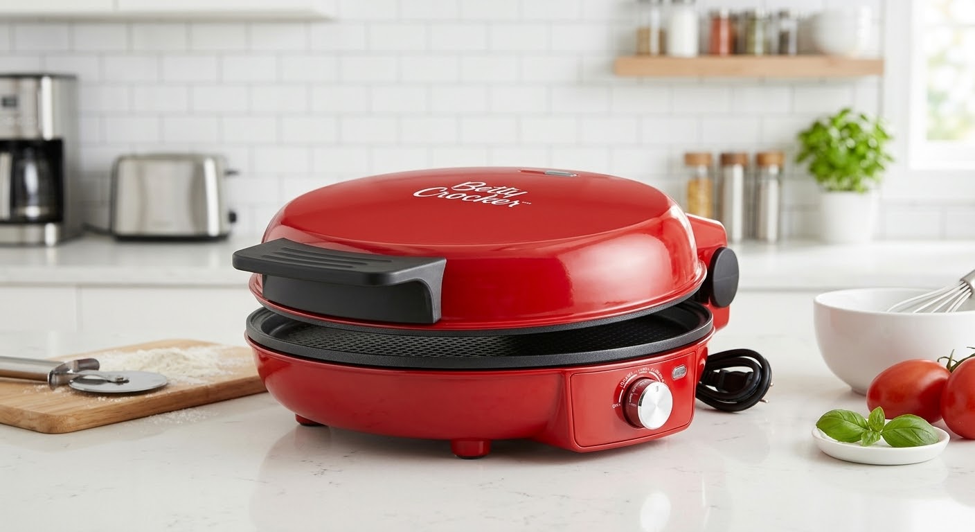 Betty Crocker Pizza Maker Plus, 12" Indoor Grill,